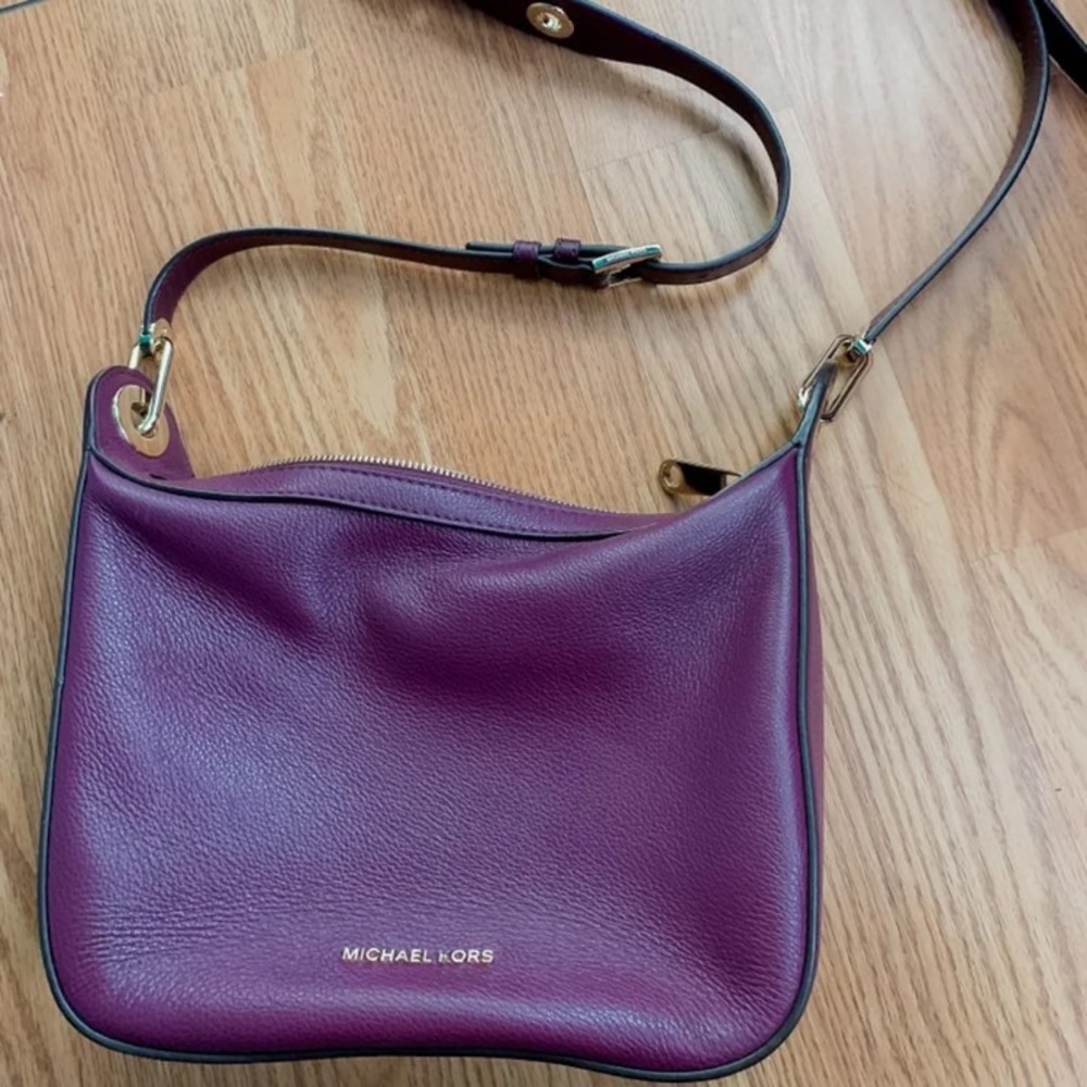 Michael Kors Raven Leather Purse - Plum